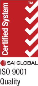 Certified with ISO 9001 Quality Management Red Symbol
